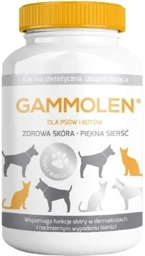 Mieszanka paszowa Gammolen zdrowa skóra i piękna sierść u psów i kotów 150 kapsułek (5900748065024) - obraz 1