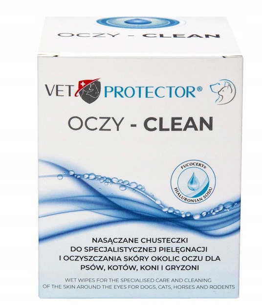 Chusteczki do oczyszczania oczu JM Sante Pharma Vet Protector Oczy-Clean dla psów i kotów 20 szt (5902596718718) - obraz 1