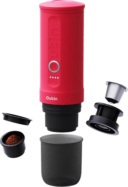 Przenośny ekspres Outin Nano Espresso Maker Crimson Red (1240000016444) - obraz 2