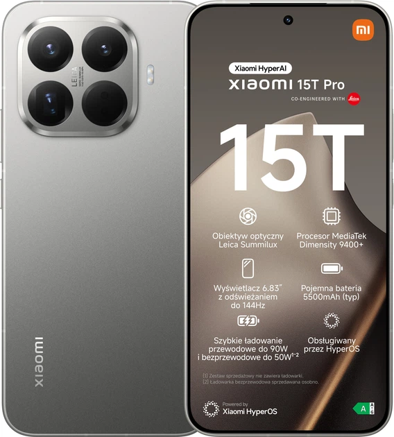 Мобільний телефон Xiaomi 15T Pro 12/512GB Titan Gray (MZB0KUUEU