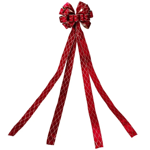 Kokarda dekoracyjna Home Styling Collection 839567 na choinkę 130 x 33 cm Czerwona (8721037684422) - obraz 3