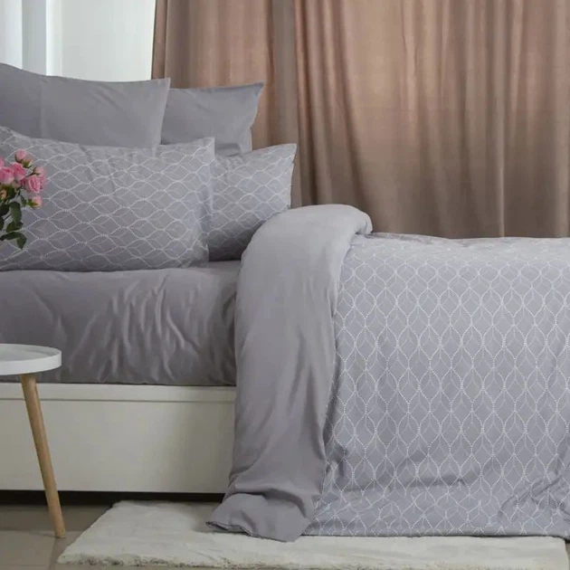 Постельное белье ТЕП Melluna Urban Grace двуспальное наволочки 50х70/70х70 см Серый (28090180215) - Фото 3 Постельное белье ТЕП Melluna Urban Grace двуспальное наволочки 50х70/70х70 см Серый (28090180215) - изображение 3