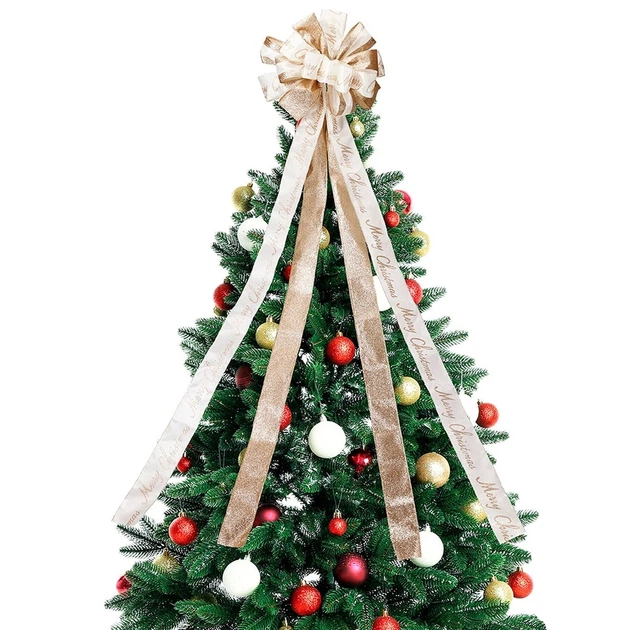Декоративний бант Home Styling Collection 839565 на ялинку 130 x 33 см Кремова (8721037684408) - зображення 2