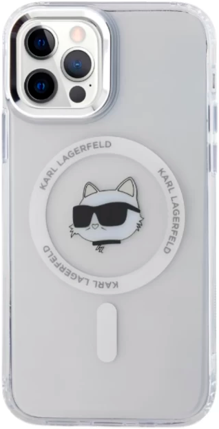 Панель Karl Lagerfeld IML Metal Choupette Head MagSafe do Apple iPhone 14 Pro White (KLHMP14LHLSCHH) - зображення 2