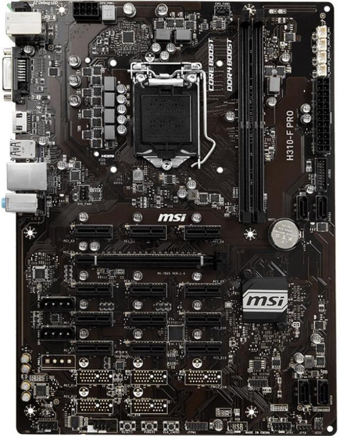 Материнская плата MSI H310-F Pro (s1151, Intel H310, PCI-Ex16) – фото ...