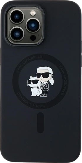 Панель Karl Lagerfeld Silicone Karl & Choupette Ring MagSafe для iPhone 14 Pro Black (3666339254025) - зображення 3