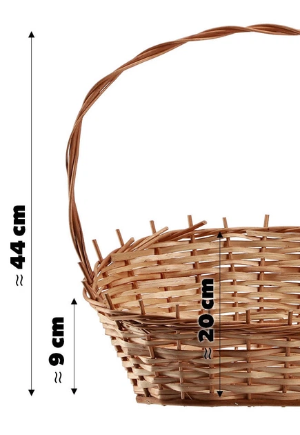 Кошик плетений подарунковий Kadax Mede 25 х 36 см Натуральний K9153 (5903699485040) - зображення 6