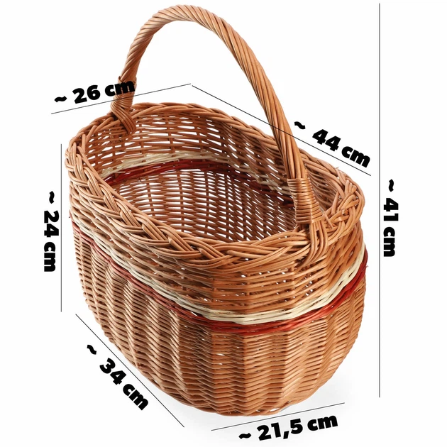 Кошик плетений для покупок Kadax Anfo 44 x 26 см Натуральний K9563 (5903699489512) - зображення 4