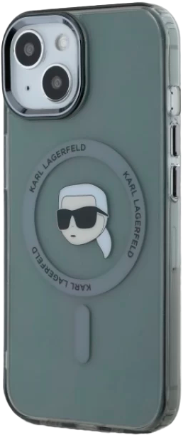 Панель Karl Lagerfeld IML Metal Karl Head MagSafe do Apple iPhone 15 Black (KLHMP15SHLSKIK) - зображення 2