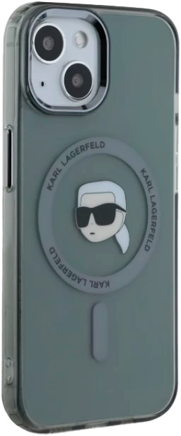 Панель Karl Lagerfeld IML Metal Karl Head MagSafe do Apple iPhone 15 Black (KLHMP15SHLSKIK) - зображення 4