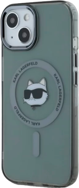 Панель Karl Lagerfeld IML Metal Choupette Head MagSafe do Apple iPhone 15 Black (KLHMP15SHLSCHK) - зображення 2