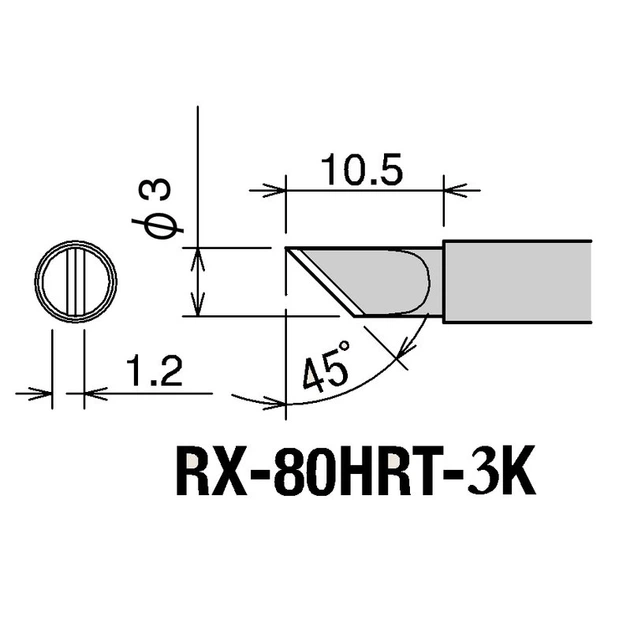 Паяльне жало GOOT RX-80HRT-3K - Фото 2 Паяльне жало GOOT RX-80HRT-3K - изображение 2