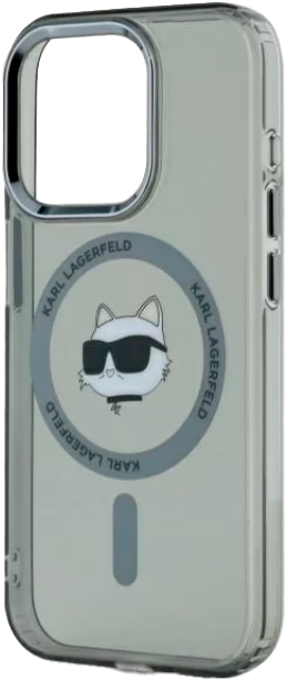 Панель Karl Lagerfeld IML Metal Choupette Head MagSafe do Apple iPhone 15 Pro Black (KLHMP15LHLSCHK) - зображення 3