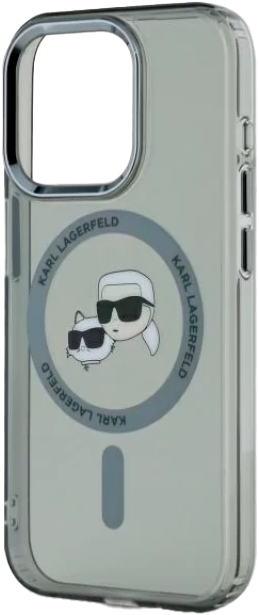Панель Karl Lagerfeld IML Metal Karl&Choupette Head MagSafe do Apple iPhone 15 Pro Black (KLHMP15LHLSKCK) - зображення 3