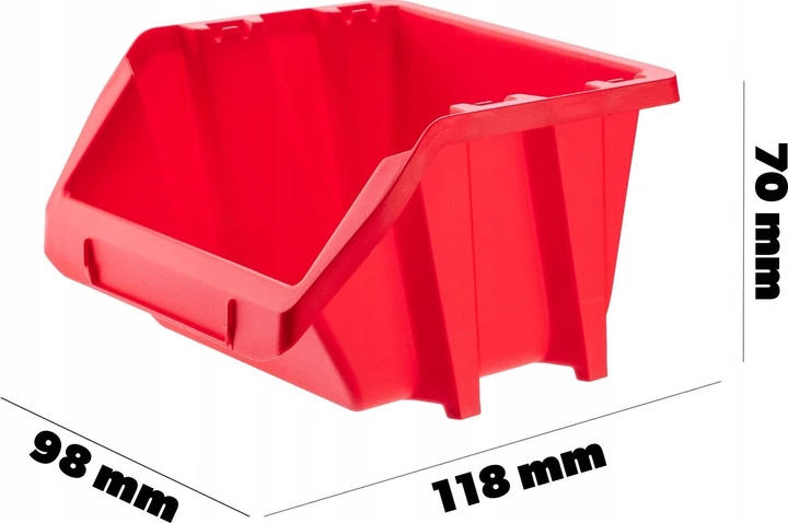 Zestaw kuwet warsztatowych Kadax KBIS12 118 x 98 mm Czerwone 20 szt. (5903699456422) - obraz 5