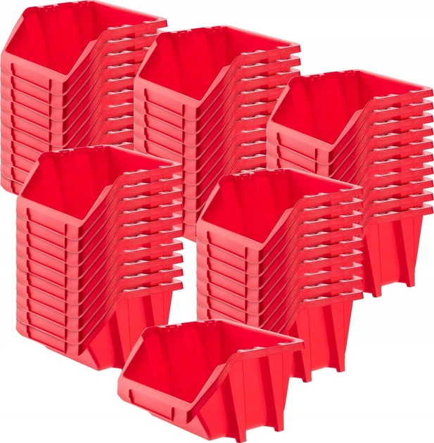 Zestaw kuwet warsztatowych Kadax KBIS12 118 x 98 mm Czerwone 50 szt. (5903699456439) - obraz 1