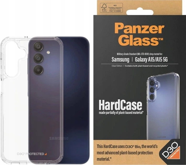 Etui plecki Panzer Glass Hard Case D3O do Samsung Galaxy A15 Transparent (5711724004636) - obraz 4