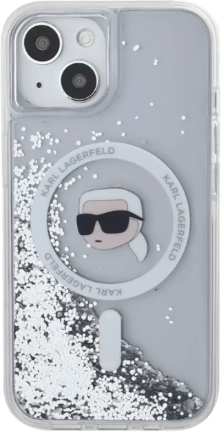 Панель Karl Lagerfeld Liquid Glitter Karl Head Magsafe do Apple iPhone 15/14/13 Transparent (KLHMP15SLGKISGH) - зображення 2