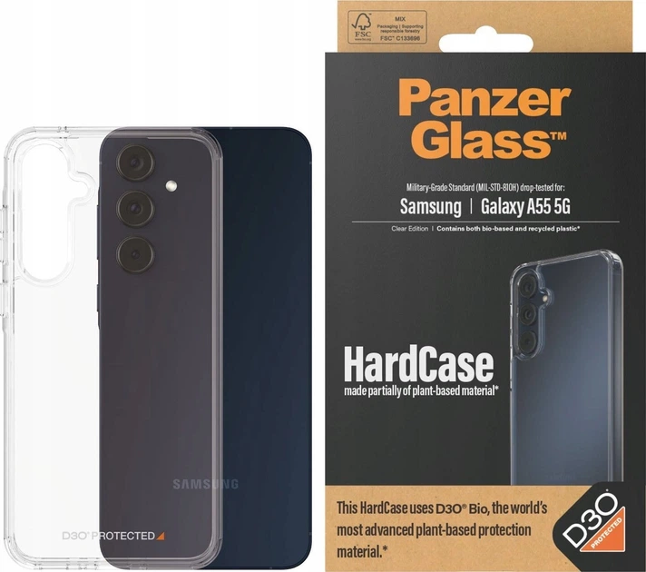 Панель Panzer Glass Hard Case D3O для Samsung Galaxy A55 Transparent (5711724004704) - зображення 4
