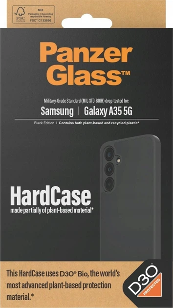 Панель Panzer Glass Hard Case D3O для Samsung Galaxy A35 Black (5711724004728) - зображення 5