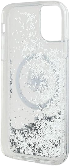 Etui Karl Lagerfeld Liquid Glitter Choupette Head Magsafe do Apple iPhone 11/Xr White (KLHMN61LGCHSGH) - obraz 7