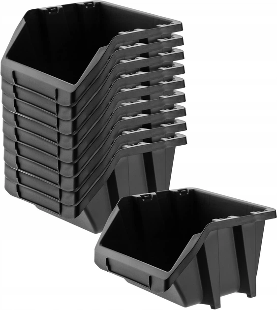 Zestaw kuwet warsztatowych Kadax KBIS28 272 x 238 mm 10 szt. Czarne (5903699456699) - obraz 1