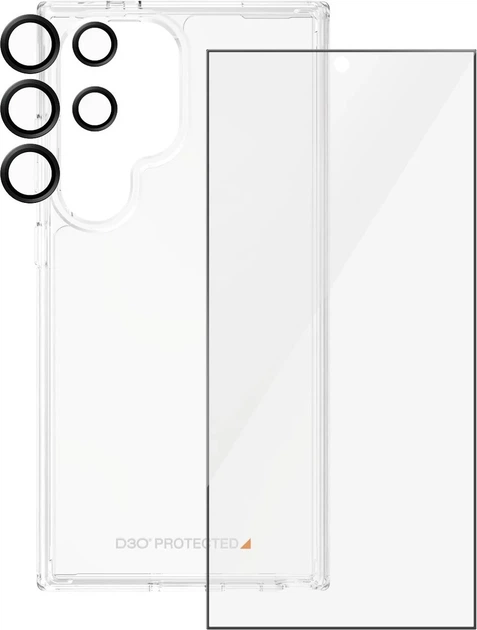 Панель Panzer Glass Bundle 3в1 для Samsung Galaxy S24 Ultra + Захисне скло Прозорий (5711724212123) - зображення 2