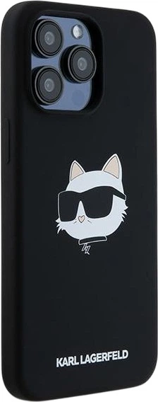 Etui plecki Karl Lagerfeld Silicone Choupette Head MagSafe do Apple iPhone 15 Pro Black (3666339257286) - obraz 4