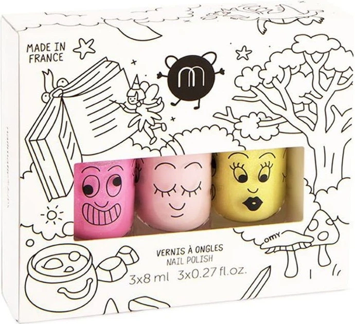Zestaw lakierów do paznokci Nailmatic Kids Magic Forest Dolly 8 ml + Bella 8 ml + Lulu 8 ml (3760229898860) - obraz 1
