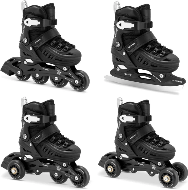 Łyżworolki regulowane 4w1 Spokey 4ONE 34-38 944646 Czarne (5905339446466) - obraz 2
