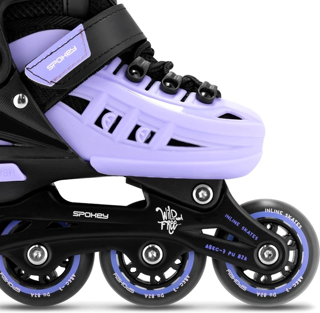 Łyżworolki regulowane 4w1 Spokey 4ONE 34-38 944650 Czarno-fioletowe (5905339446503) - obraz 6