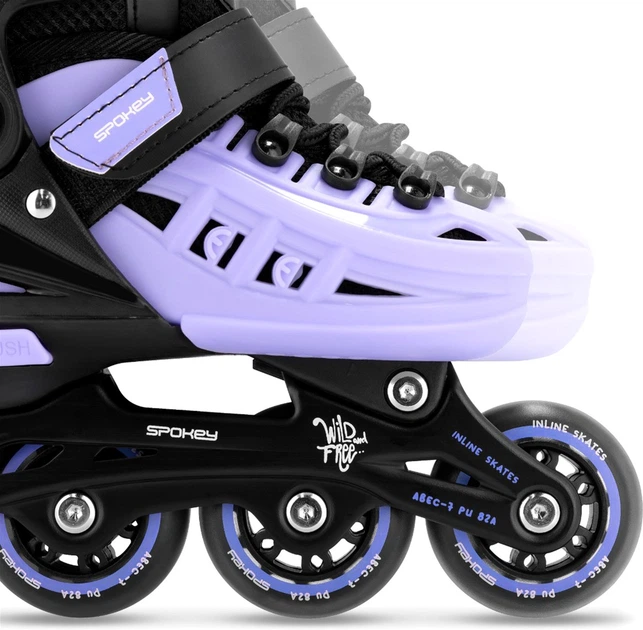 Łyżworolki regulowane 4w1 Spokey 4ONE 34-38 944650 Czarno-fioletowe (5905339446503) - obraz 10