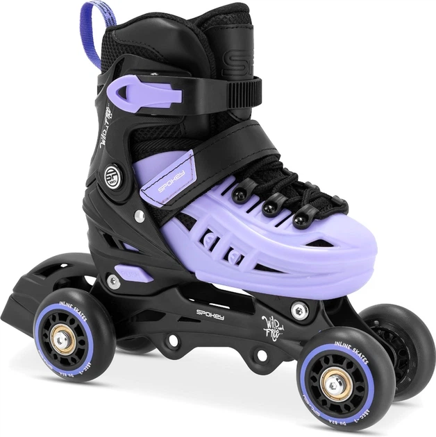 Łyżworolki regulowane 4w1 Spokey 4ONE 39-43 944652 Czarno-fioletowe (5905339446527) - obraz 3