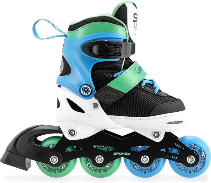 Дитячі ролики регульовані Spokey JOY 31–34 Зелено-блакитні 942276 (5905339422767) - зображення 3