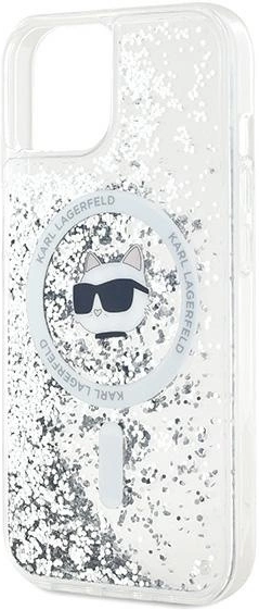 Панель Karl Lagerfeld Liquid Glitter Choupette Head Magsafe для Apple iPhone 15/14/13 Transparent (KLHMP13MLGCHSGH) - зображення 6