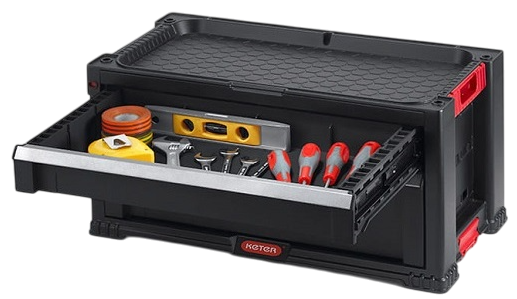 Regał warsztatowy Keter 2-szufladowy Tool Chest Czarny (7290106926158) - obraz 2