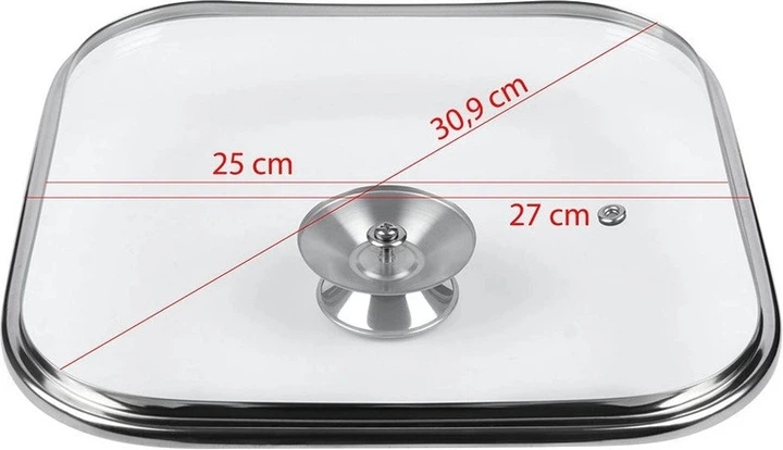 Pokrywka Orion Grande szklana kwadratowa 27 x 27 cm (8592381154561) - obraz 6