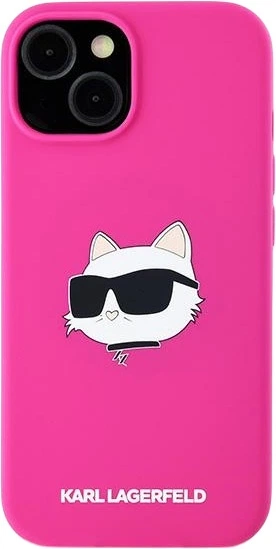 Панель Karl Lagerfeld Silicone Choupette Head MagSafe для Apple iPhone 15 Plus / 14 Plus Fuchsia (3666339257415) - зображення 3
