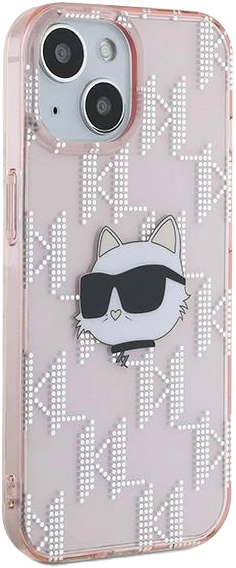 Панель Karl Lagerfeld IML Choupette Head & Monogram для Apple iPhone 13/14/15 Pink (KLHCN61HKLPCHP) - зображення 4