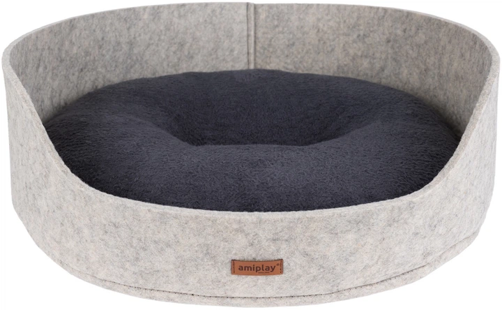 Legowisko dla psów Amiplay Hygge owalne 2w1 S Beżowe (5907563302969) - obraz 2