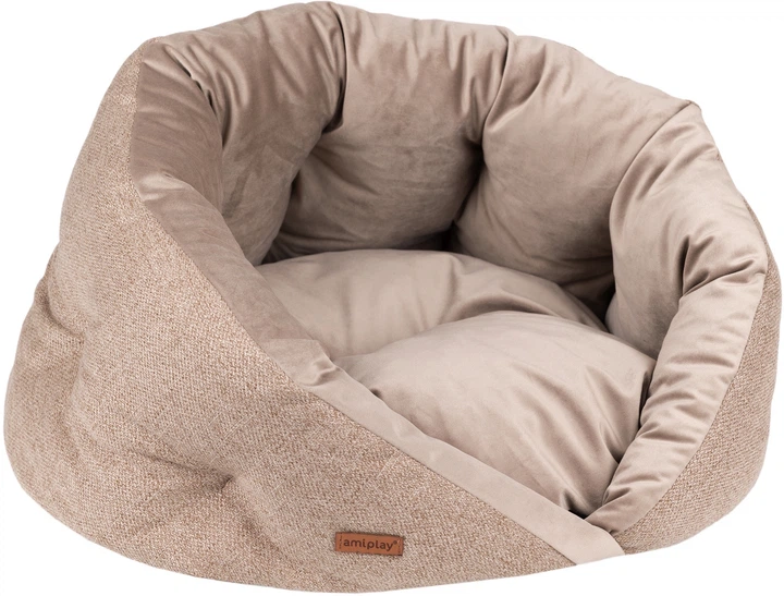 Legowisko dla psów Amiplay Siena Kokon M Beżowe (5907563298910) - obraz 2