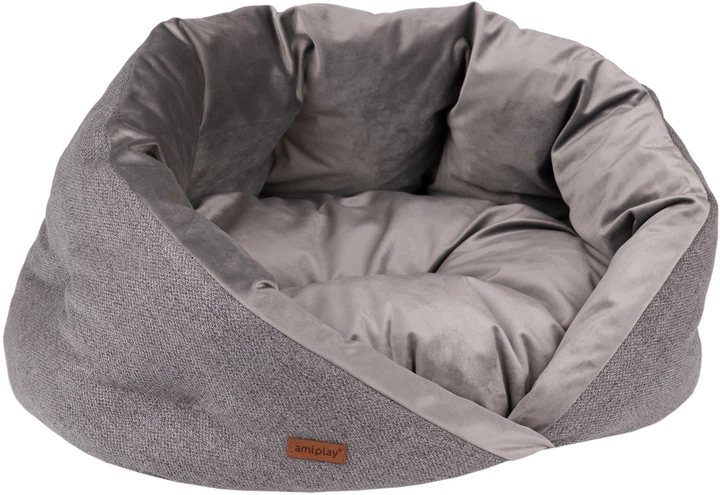Legowisko dla psów Amiplay Siena Kokon M Szare (5907563298903) - obraz 2