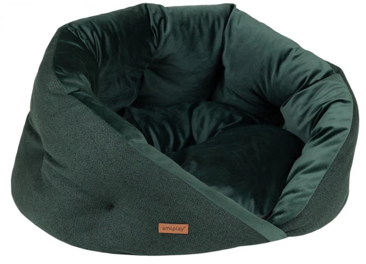 Legowisko dla psów Amiplay Siena Kokon S Zielone (5907563298835) - obraz 2