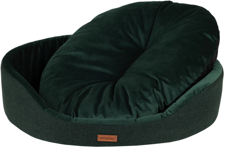 Legowisko dla psów Amiplay Siena owalne L Zielone (5907563299184) - obraz 3