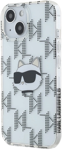 Etui Karl Lagerfeld IML Choupette Head & Monogram do Apple iPhone 13/14/15 Transparent (KLHCP15SHKLPCHT) - obraz 2