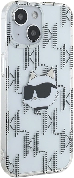 Etui Karl Lagerfeld IML Choupette Head & Monogram do Apple iPhone 13/14/15 Transparent (KLHCP15SHKLPCHT) - obraz 4