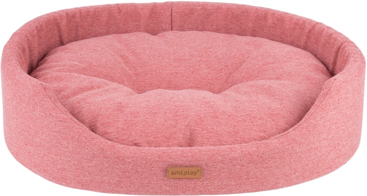 Лежак для собак Amiplay Montana овальний XL Рожевий (5907563281066) - зображення 1