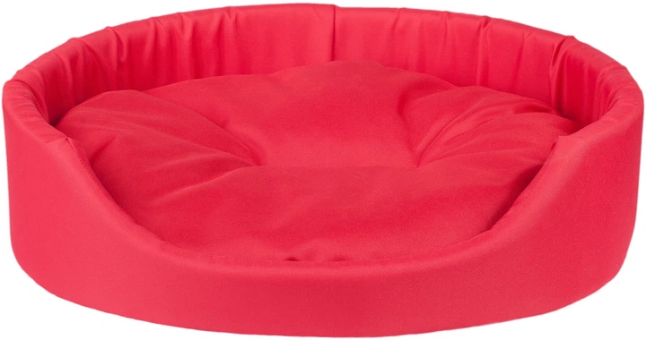 Legowisko dla psów Amiplay Basic owalne M Czerwone (5907563246218) - obraz 1