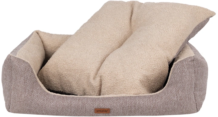 Legowisko dla psów Amiplay Malmo Sofa S Beżowe (5907563299368) - obraz 3