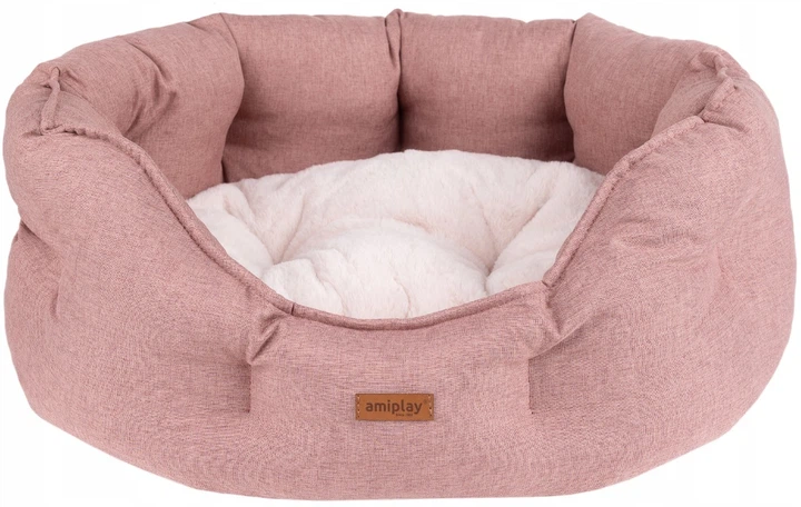 Legowisko dla psów Amiplay Como Colosseum M Różowe (5907563312418) - obraz 1